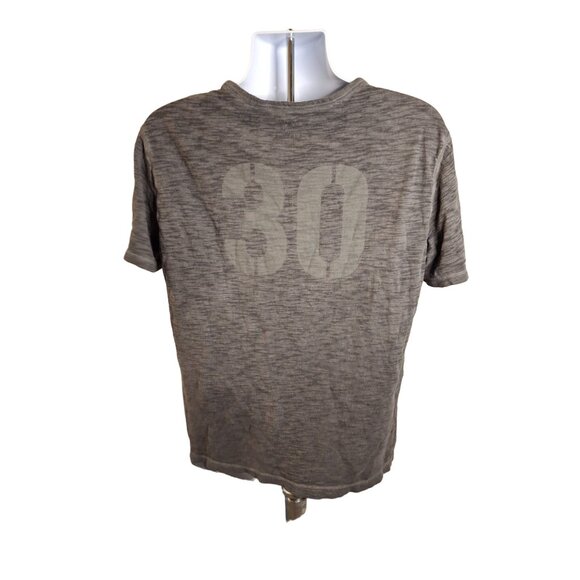 Express Mens XL Gray Henley TShirt Button Front Number 30 Design Gorpcore - Picture 2 of 7